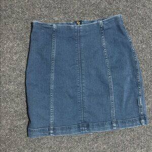 Free People Denim Pencil Skirt in Blue